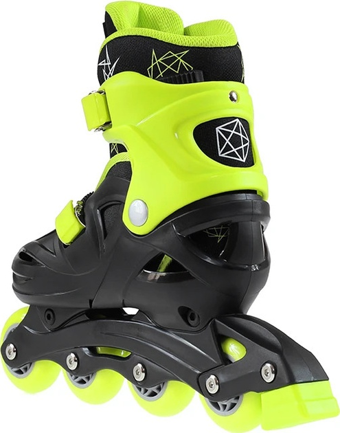 Łyżworolki Nils Extreme NJ/NA0321 Czarno-Limonkowe roz. S (26-30) (5907695515527) - obraz 6