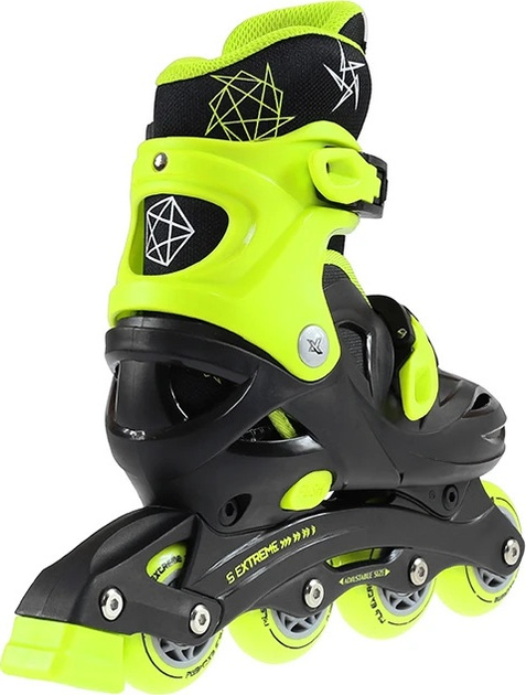 Łyżworolki Nils Extreme NJ/NA0321 Czarno-Limonkowe roz. S (26-30) (5907695515527) - obraz 7