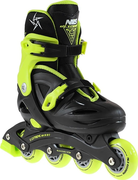 Łyżworolki Nils Extreme NJ/NA0321 Czarno-Limonkowe roz. L (36-40) (5907695515541) - obraz 5