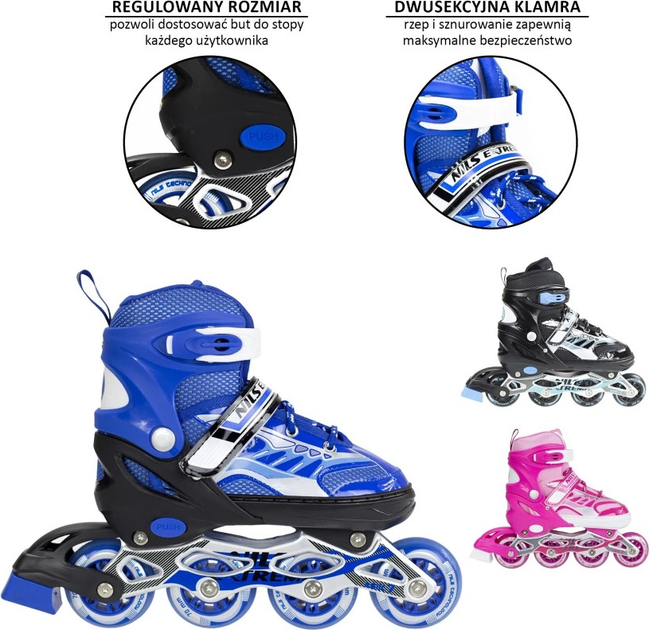 Ролики Nils Extreme NJ1828 Рожеві роз. M (35-38) (5907695525694) - зображення 12