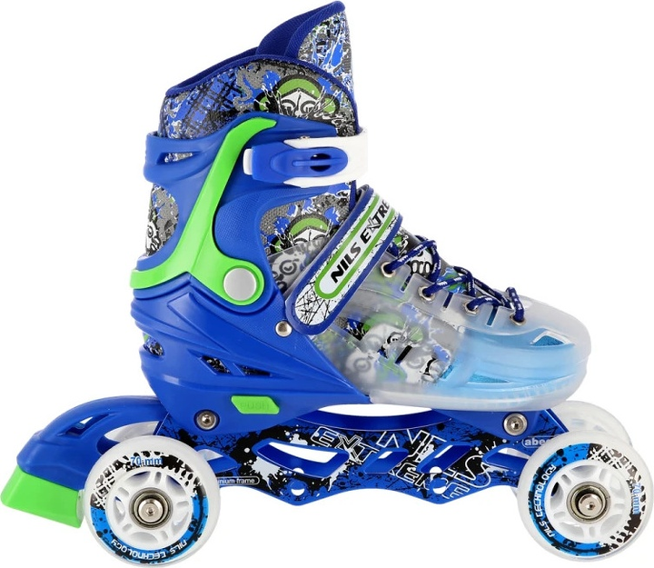Łyżworolki Nils Extreme 4 w 1 NH18122 Niebieskie roz. S (29-33) (5907695535266) - obraz 9