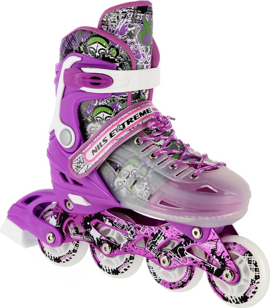 Łyżworolki Nils Extreme 4 w 1 NH18122 Fioletowe roz. L (39-43) (5907695535310) - obraz 3