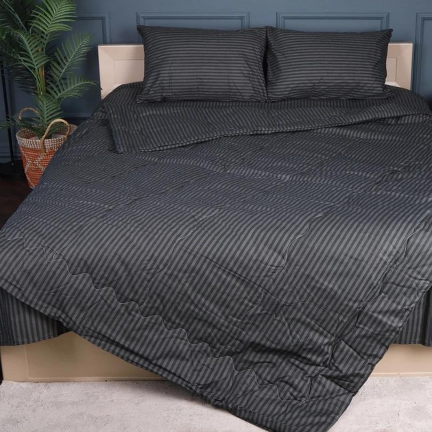 Набір MirSon №2901 Сolor Fun Line Ковдра літня Односпальна 140x205 см 17-0611 Stripe Black Ecosilk + Дві подушки 50х70 см + Дві наволочки 50х70 см + простирадло 150x220 см від Rozetka на платформі USKIDKA Акція на Набір MirSon №2901 Сolor Fun Line Ковдра літня Односпальна 140x205 см 17-0611 Stripe Black Ecosilk + Дві подушки 50х70 см + Дві наволочки 50х70 см + простирадло 150x220 см від Rozetka