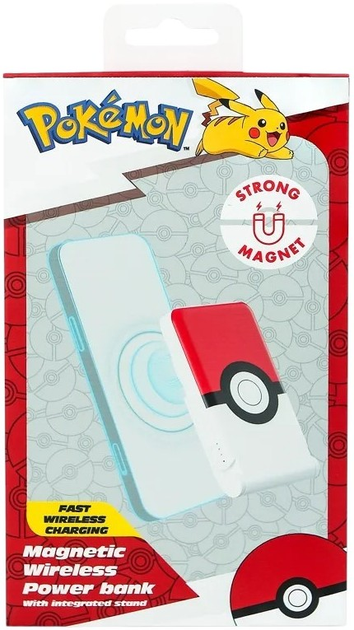 УМБ OTL Pokemon Pokeball wireless magnetic power bank 5000 mAh (5055371627931) - зображення 5