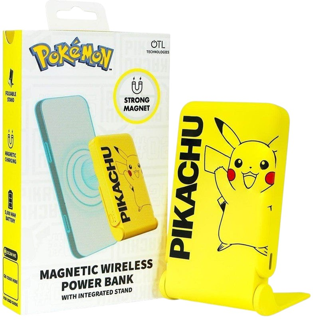 УМБ OTL Pokemon Pikachu wireless magnetic power bank 5000 mAh (5055371627948) - зображення 5