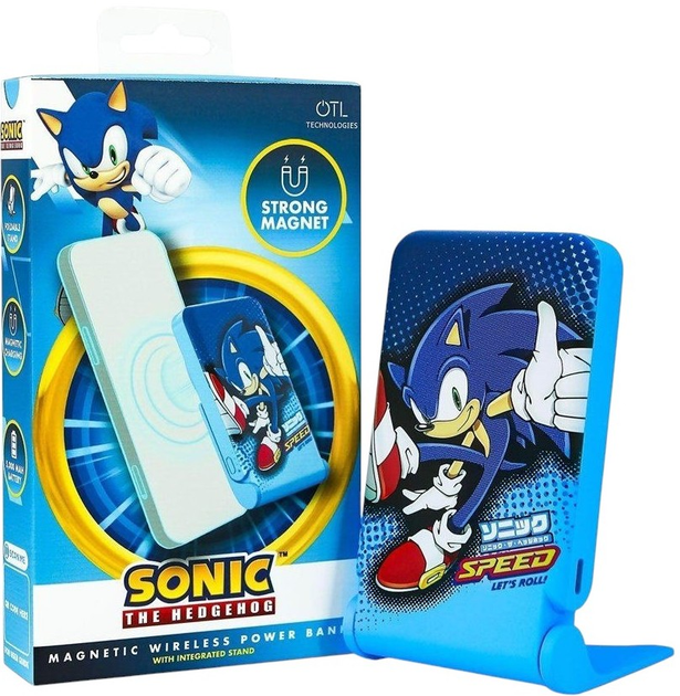 Powerbank OTL Sonic the Hedgehog wireless magnetic power bank 5000 mAh (5055371627955) - obraz 5