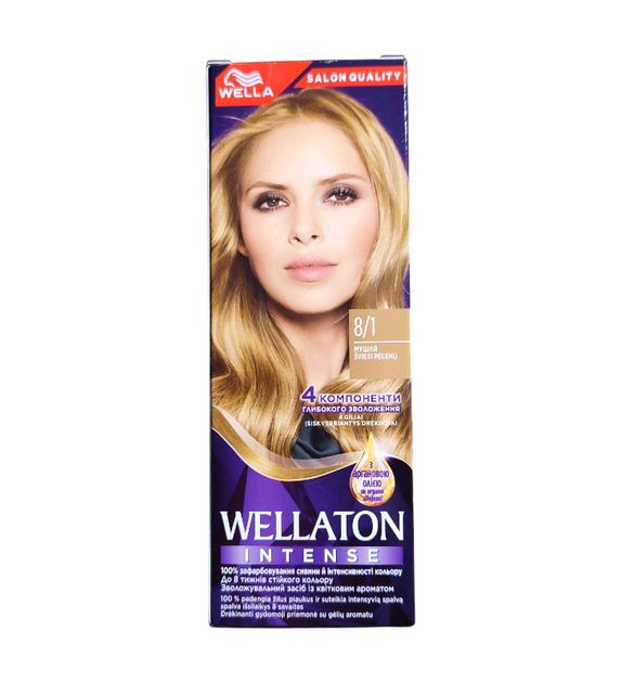 Крем-фарба для волосся Wellaton інтенсивна 8/1 Мушля 110 мл. - Фото 1 Крем-фарба для волосся Wellaton інтенсивна 8/1 Мушля 110 мл. - зображення 1