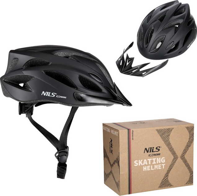 Шолом Nils Extreme MTW291 L 55 - 61 см Чорний (5907695554519) - зображення 9