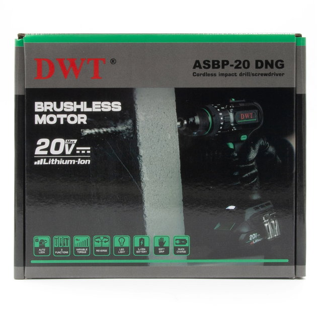Аккумуляторная ударная дрель шуруповерт DWT ASBP-20 DNG - Фото 9 Аккумуляторная ударная дрель шуруповерт DWT ASBP-20 DNG - изображение 9