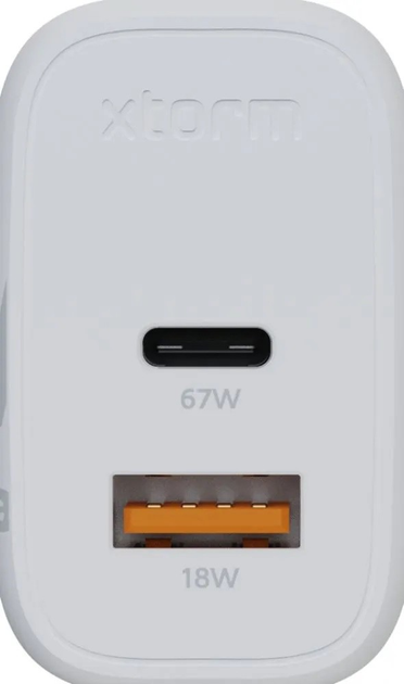Зарядний пристрій Xtorm XEC067 GaN2 Ultra Home Charger USB-C + USB-A 67W White (8718182277371) - зображення 3