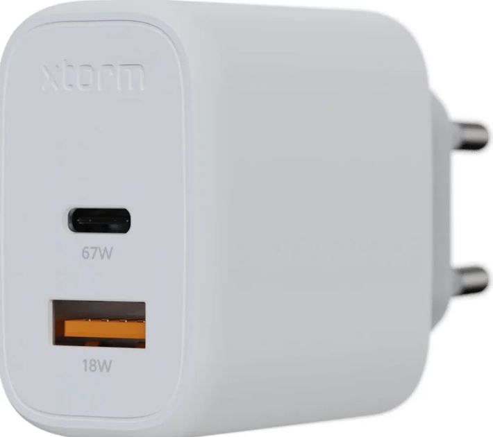 Зарядний пристрій Xtorm XEC067 GaN2 Ultra Home Charger USB-C + USB-A 67W White (8718182277371) - зображення 4
