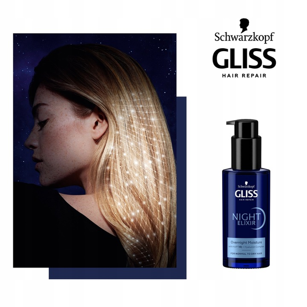 Сироватка для волосся Schwarzkopf Gliss Night Elixir нічна зволожувальна 100 мл (9000101702224) - зображення 5