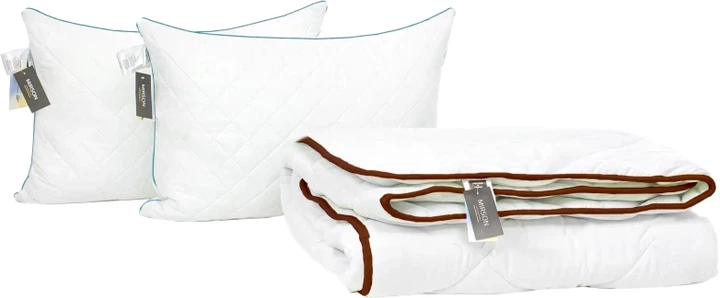 Набір MirSon №9601 Eco Line Ковдра зимова Євро 200х220 Cotton + Дві подушки 50х70 (2200010807356) - Фото 1 Набір MirSon №9601 Eco Line Ковдра зимова Євро 200х220 Cotton + Дві подушки 50х70 (2200010807356) - зображення 1