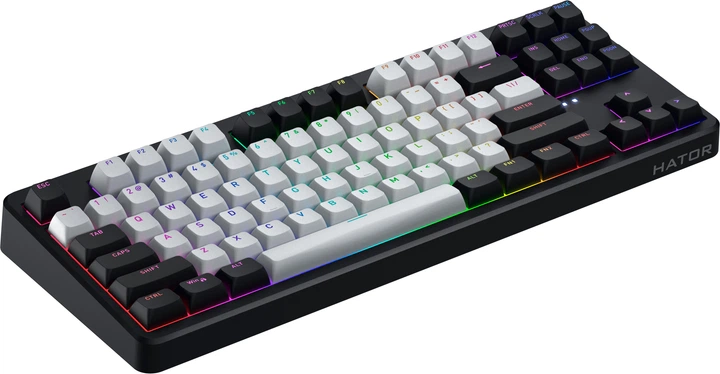Клавіатура бездротова Hator Rockfall 3 Mecha TKL Orange Wireless/Bluetooth/USB US layout Black (8721249230028) - зображення 4