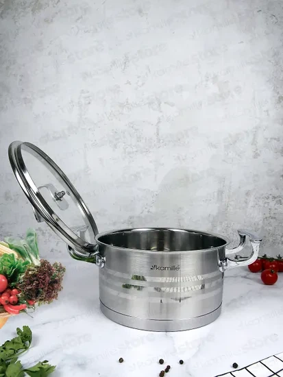 Кастрюля Kamille 3,1 л из нержавеющей стали с крышкой - зображення 4