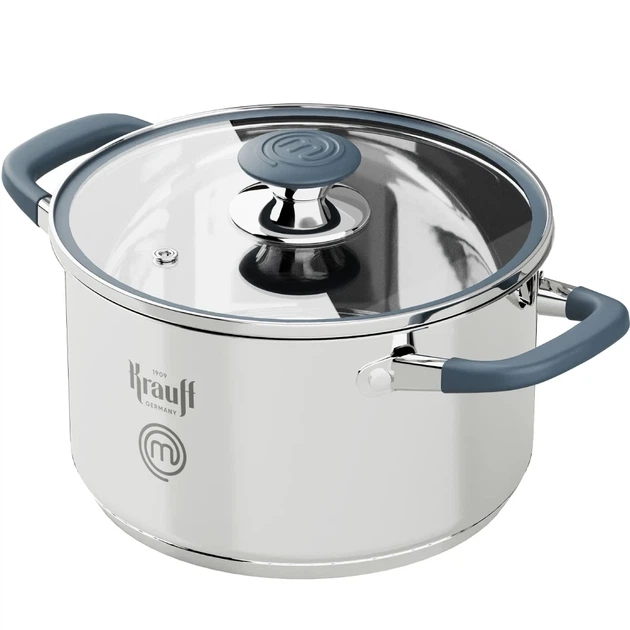Кастюля KRAUFF MasterChef 6,1 л c нержавеющей стали c крышкой - Фото 1 Кастюля KRAUFF MasterChef 6,1 л c нержавеющей стали c крышкой - изображение 1