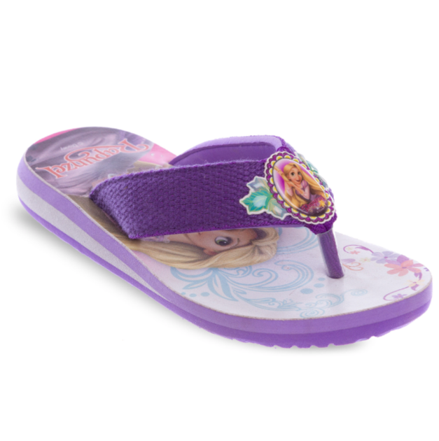 Детские вьетнамки для девочки Рапунцель Kito Tangled 4604-1 размер 34 White-Purple - изображение 3