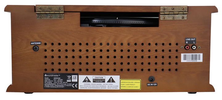 Музичний центр Вініловий програвач Soundmaster NR565DAB Nostalgic Stereo DAB+/MP3/FM/CD/Bluet - зображення 2