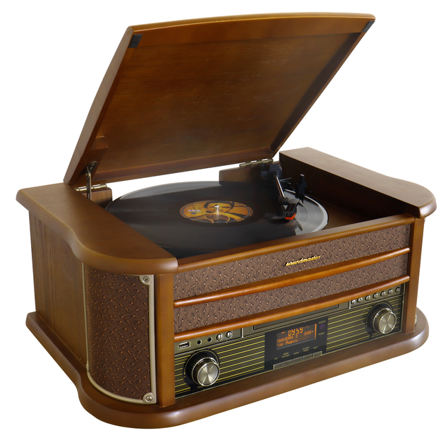 Музичний центр Вініловий програвач Soundmaster NR565DAB Nostalgic Stereo DAB+/MP3/FM/CD/Bluet - зображення 7