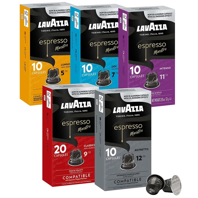 Кава в капсулах Nespresso Lavazza Maestro Classico 100% Arabica Aluminium (коробочка 10 капсул) - Фото 2 Кава в капсулах Nespresso Lavazza Maestro Classico 100% Arabica Aluminium (коробочка 10 капсул) - изображение 2