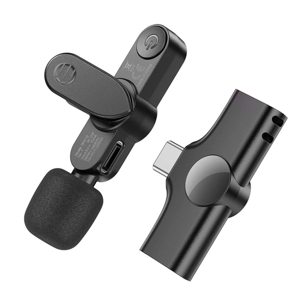 Мікрофон динамічний петличний BOROFONE BFK12 Trophy Type-C для смартфона Bluetooth чорний (RZN-23101814) - изображение 4