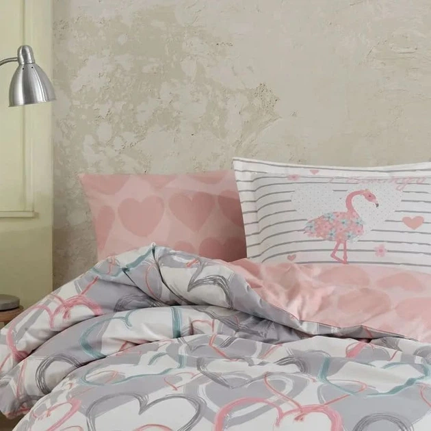 Комплект постільної білизни Hobby Poplin Diana сірий 160x220см напівтораспальний (78175_1,5) - зображення 2