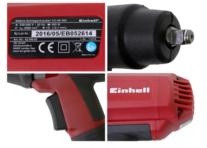 Гайковерт электрический Einhell CC-IW 950/1 (4259951) - Фото 2 Гайковерт электрический Einhell CC-IW 950/1 (4259951) - изображение 2