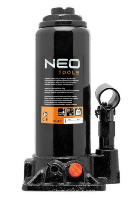 Домкрат гидравлический бутылочный Neo Tools3т 195-370мм (10-451) - изображение 2