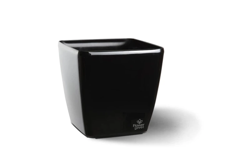 Вазон Plastkon Quadrato Flower Lover 34x34x32см антрацит без автополива - Фото 1 Вазон Plastkon Quadrato Flower Lover 34x34x32см антрацит без автополива - зображення 1