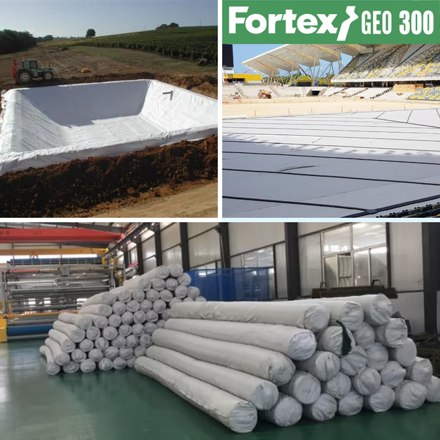 Нетканый геотекстиль PP Fortex Geo 300 г/м2, S25NW, 6х100 м, 600 м2 - изображение 10