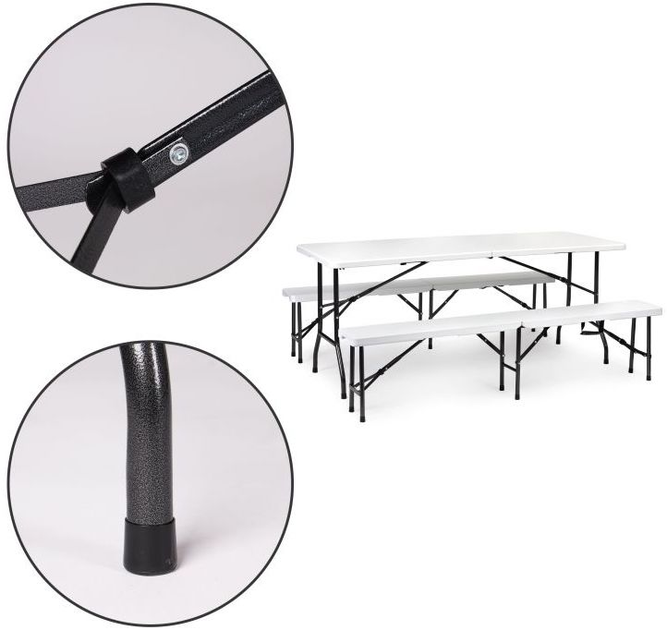 Zestaw mebli ogrodowych ModernHome firmy Multistore NZK-180S+2PCS BK-180 - obraz 8
