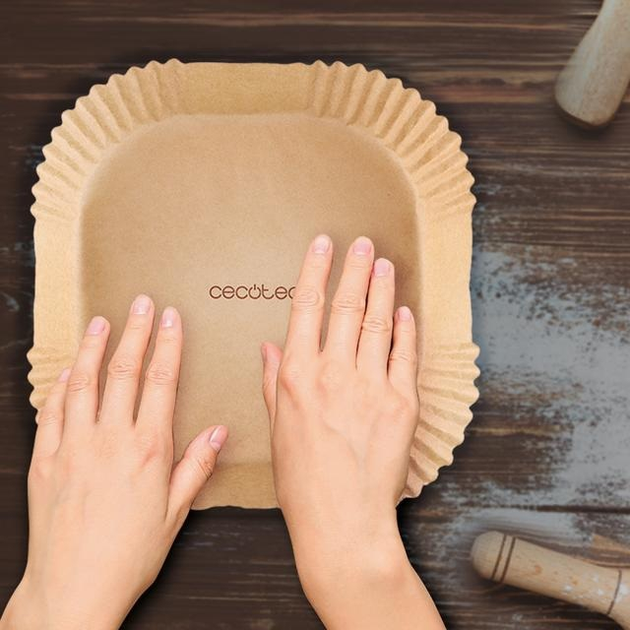 Zestaw papierowych foremek do frytkownicy Cecotec Cecofry 20-24x4.5 cm 150 szt (8435484032919) - obraz 7