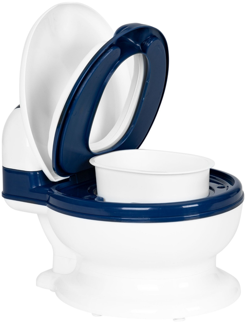 Дитячий горщик EcoToys зі щіткою синьо-білий (HA-P05 BLUE) - зображення 4