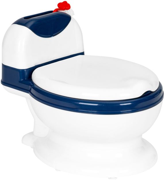 Дитячий горщик EcoToys зі щіткою синьо-білий (HA-P05 BLUE) - зображення 6