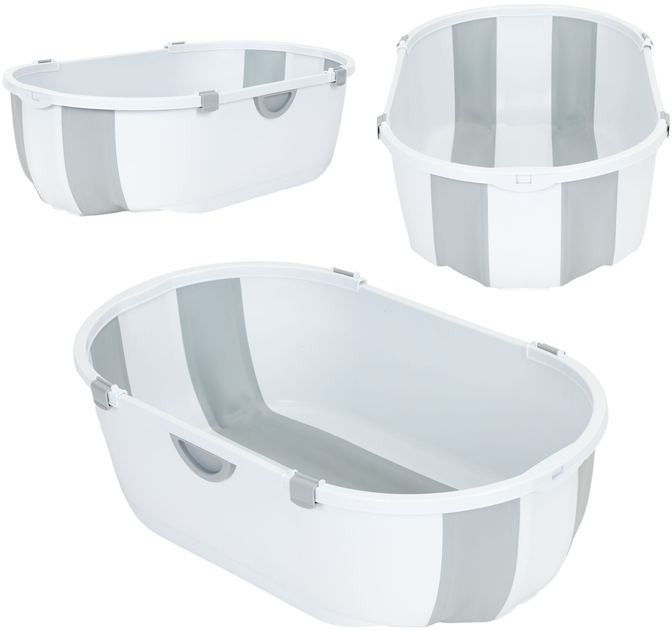 Wanienka dla niemowląt EcoToys turystyczna składana szara (HA-B46 GRAY) - obraz 3