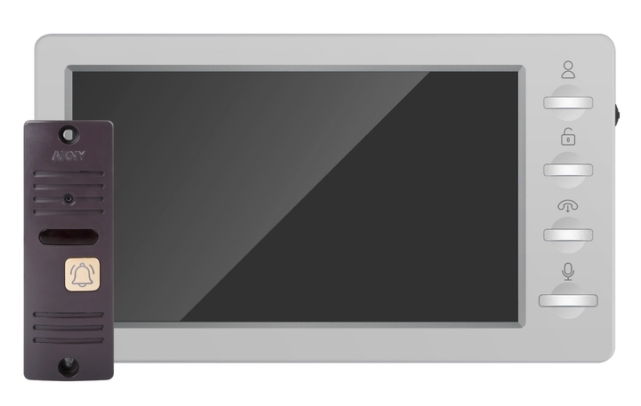 Комплект ARNY AVD-7008FHD (AVD-708 2Мп 7'' + AVP-05 2Мп 74°), Light-gray + Brown - Фото 1 Комплект ARNY AVD-7008FHD (AVD-708 2Мп 7'' + AVP-05 2Мп 74°), Light-gray + Brown - изображение 1