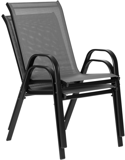 Zestaw krzeseł ogrodowych ModernHome by Multistore SC-092KD Dark Grey 2 szt (5905817001071) - obraz 6