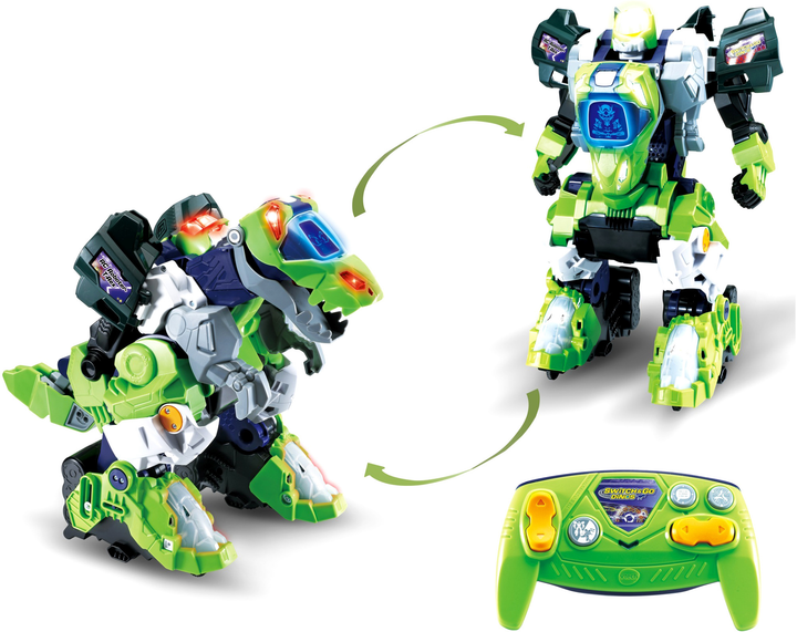 Dinozaur zdalnie sterowany Vtech Switch and Go Dinos RC T-Rex Zielony 80-521064 (3417765210648) - obraz 4