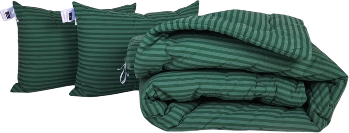Набір MirSon №1044 Сolor Fun Line Ковдра демісезонна Полуторна 155х215 см 17-0612 Stripe Emerald з евкаліптовим волокном + Дві подушки 50x70 см від Rozetka на платформі USKIDKA Акція на Набір MirSon №1044 Сolor Fun Line Ковдра демісезонна Полуторна 155х215 см 17-0612 Stripe Emerald з евкаліптовим волокном + Дві подушки 50x70 см від Rozetka