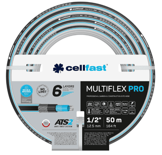 Шланг садовый Cellfast Multiflex Pro 1/2“ 50м (13-802) - Фото 1 Шланг садовый Cellfast Multiflex Pro 1/2“ 50м (13-802) - изображение 1