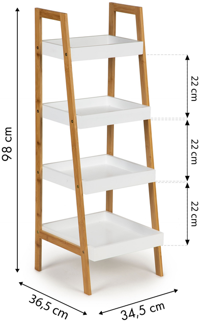 Regał ModernHome by Multistore 4 półki (RH1908-08) - obraz 5