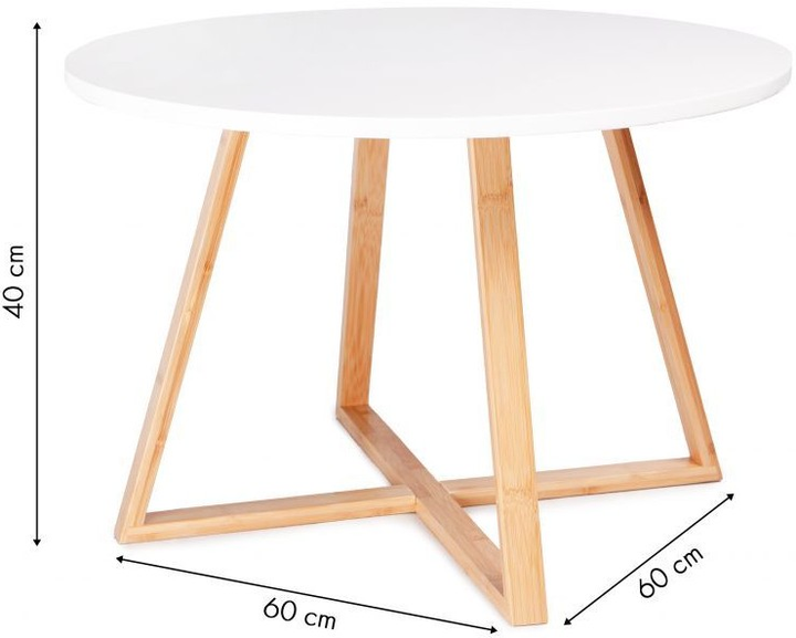 Журнальний столик ModernHome by Multistore скандинавський 60 см (RH1902-04) - зображення 4