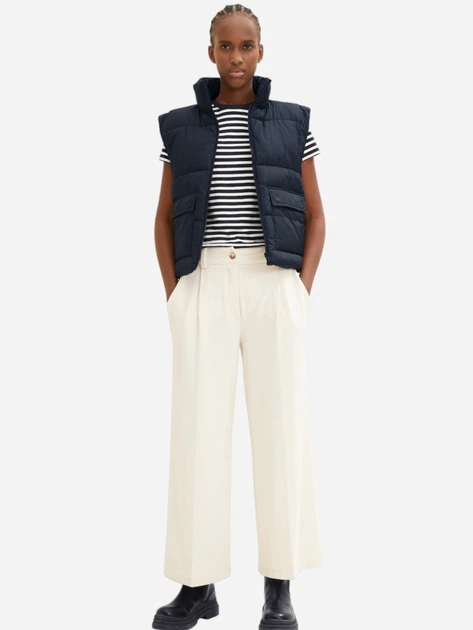 Футболка жіноча Tom Tailor 1035867 M Білий/Синій (4066887017735) - зображення 3