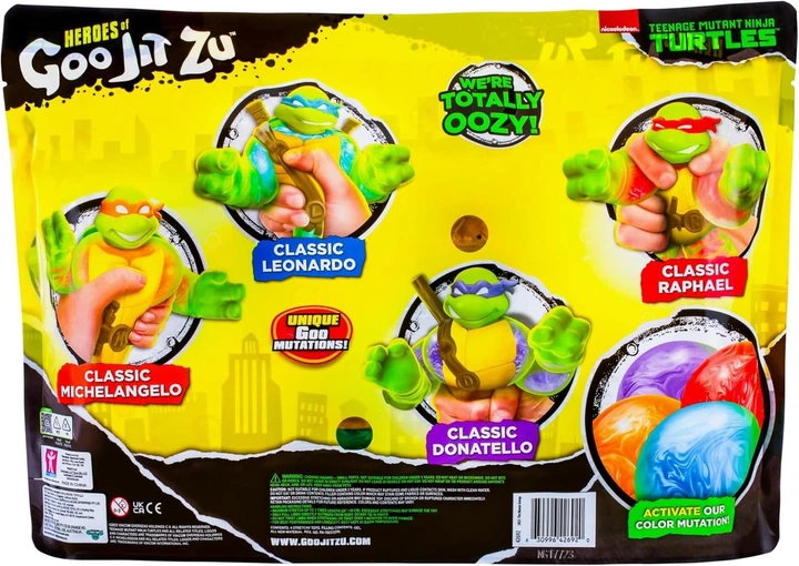 Набор из 4 фигурок Goo Jit Zu Teenage Mutant Ninja Turtles