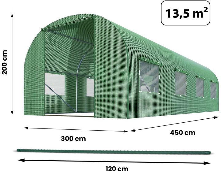 Tunel ogrodowy Plonos 3 x 4.5 m (4917-B) - obraz 4