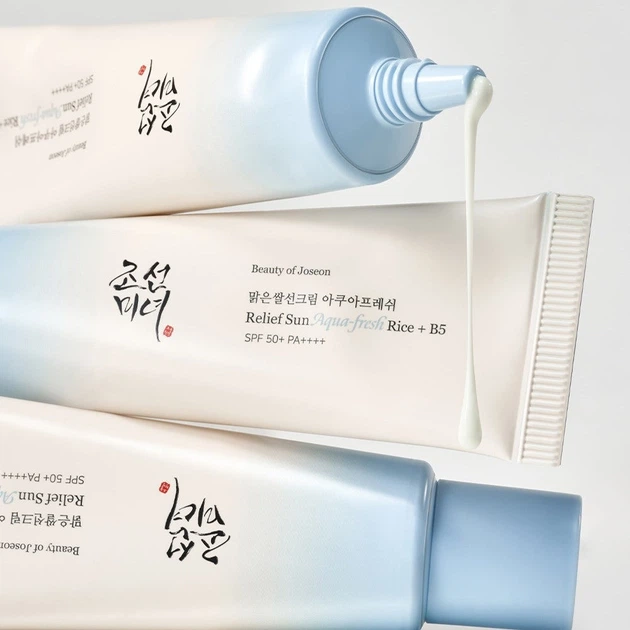 Сонцезахисний крем з рисовою водою Beauty of Joseon Relief Aqua-Fresh: Rice + B5 SPF50+/PA++++, 50ml - Фото 2 Сонцезахисний крем з рисовою водою Beauty of Joseon Relief Aqua-Fresh: Rice + B5 SPF50+/PA++++, 50ml - зображення 2
