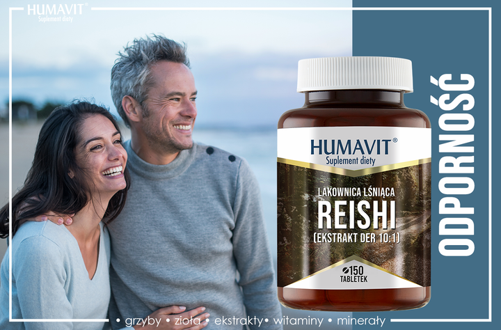 Дієтична добавка Humavit Рейші (Ganoderma lucidum) + Пивні дріжджі 150 таблеток (5903129301230) - зображення 4