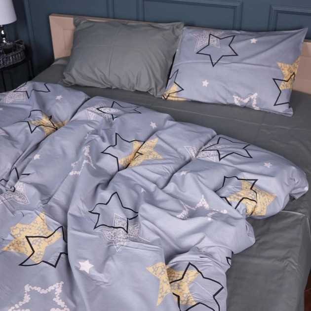 Комплект постільної білизни Mirson Полуторний Євро 160х220 см 22-1373 Gray Starry Sky Сатин від Rozetka на платформі USKIDKA Акція на Комплект постільної білизни Mirson Полуторний Євро 160х220 см 22-1373 Gray Starry Sky Сатин від Rozetka