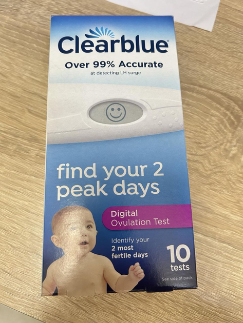 Набір цифрових тестів на овуляцію високої точності Clearblue 10 штук в упаковці - зображення 1