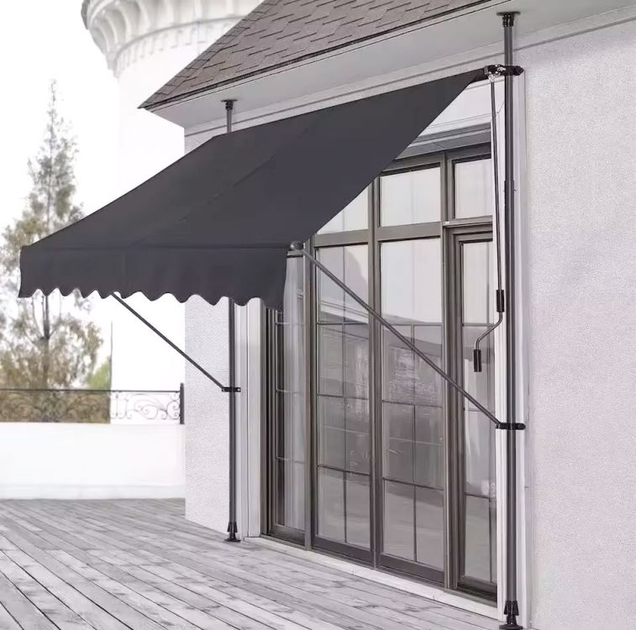 Markiza przeciwsłoneczna balkonowa MultiGarden 200 x 120 cm Szara (5905817002467) - obraz 10